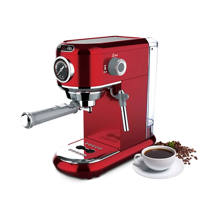 Multi Espresso Red Coffee, Machine For Home Office Restaurant Cafe Automatic Steam Milk Froth Coffee Maker/