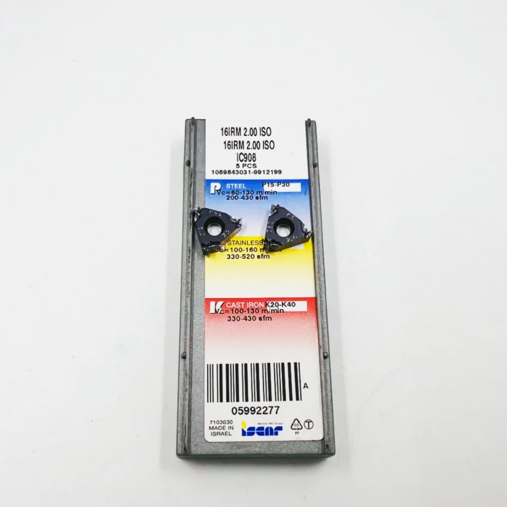 Iscars Insert 16IRM 2.00 ISO IC908 CNC Cutting Tools Turning Inserts for Steel Lathe Cutter Tungsten Carbide