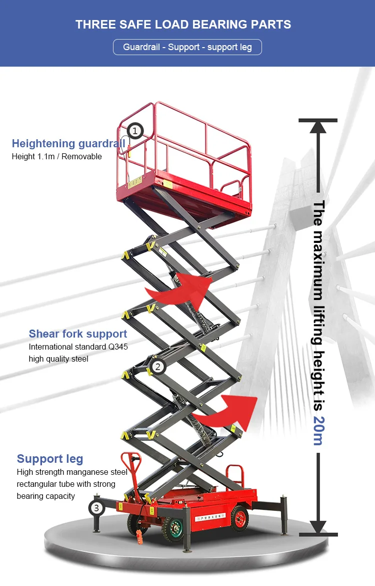 Trailer Type Scissor Scissor Aerial Work Home Elevator Lift