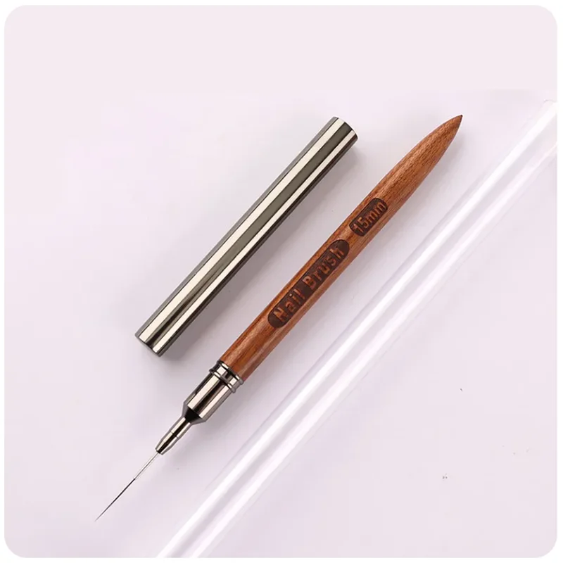 High Quality 5pcs wood handle nail art liner brush set professional nail drawing brush