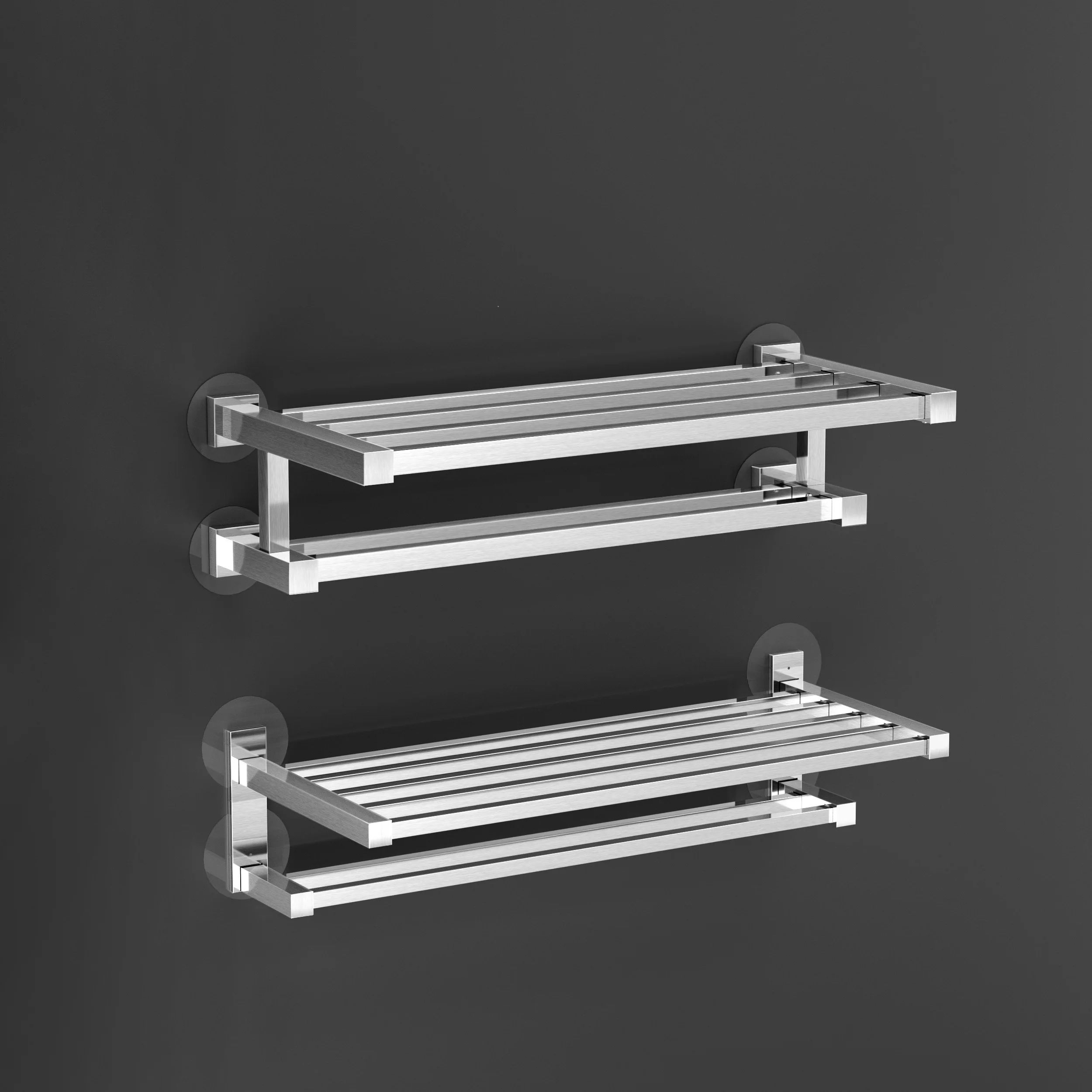 Bathroom Extension Single Towel Rack Chrome Towel Shelf Rack