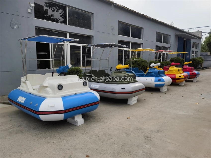 Customized tank water gun rubber boat navy blue HDPE thickened wear-resistant plastic transparent boat foam machine