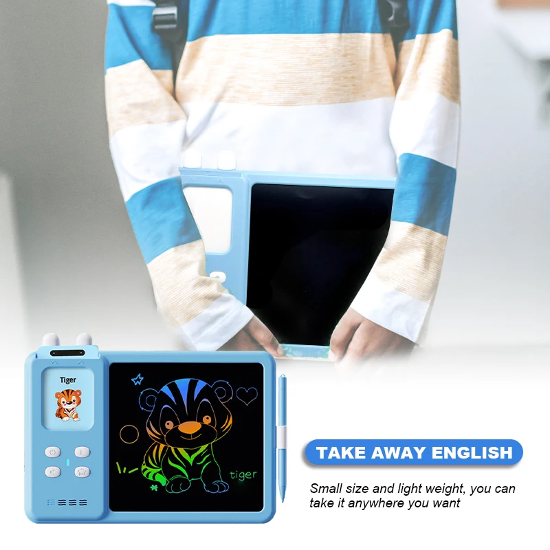 Early Educational Children Cognition Toys 2-In-1 Read and Writing LCD Writing Tablet with Talking Flash Cards