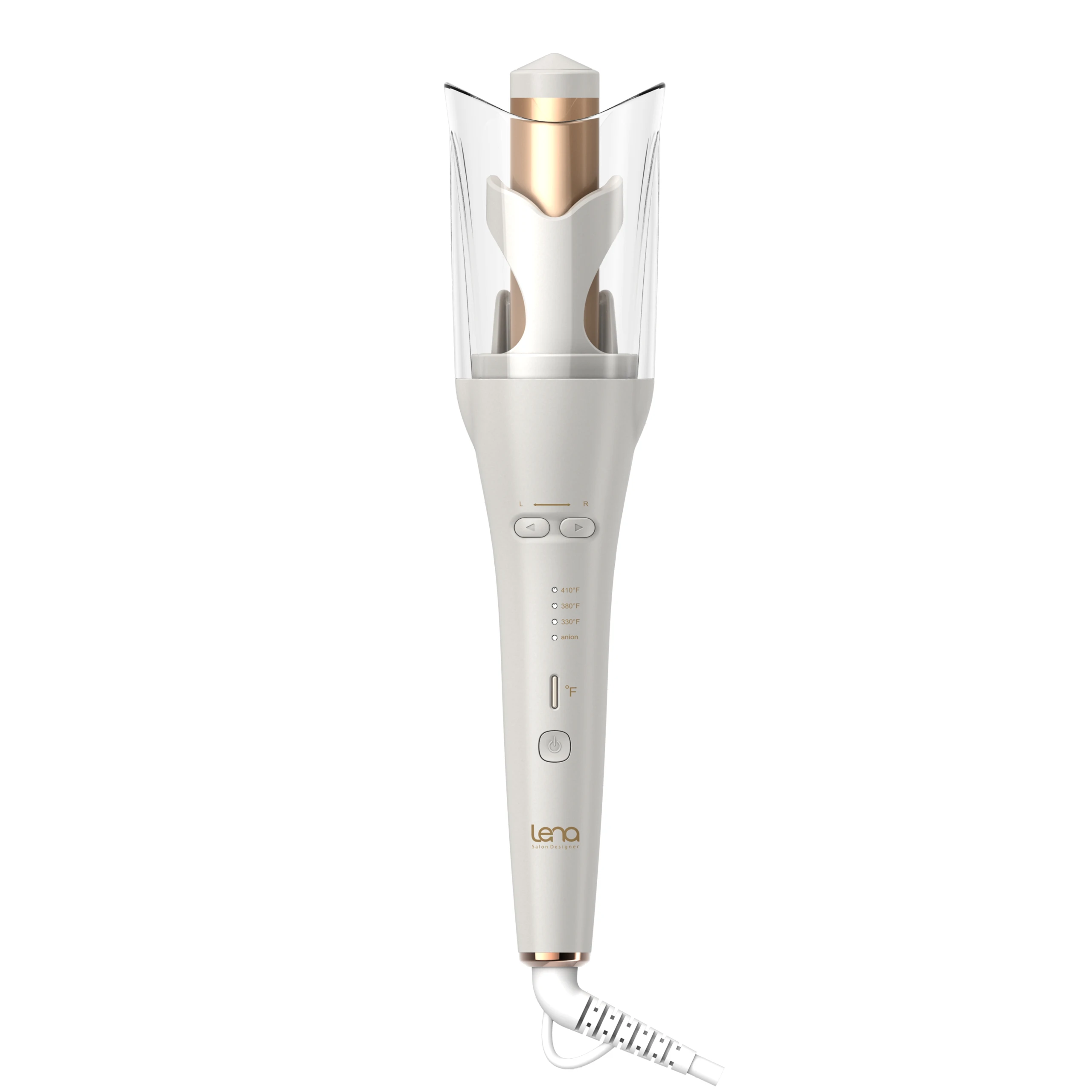 Lena Custom Ionic Ceramic Barrel 360 Curling Iron Automatic Spiral Forme Electric Rotating Ceramic Auto Hair Curler