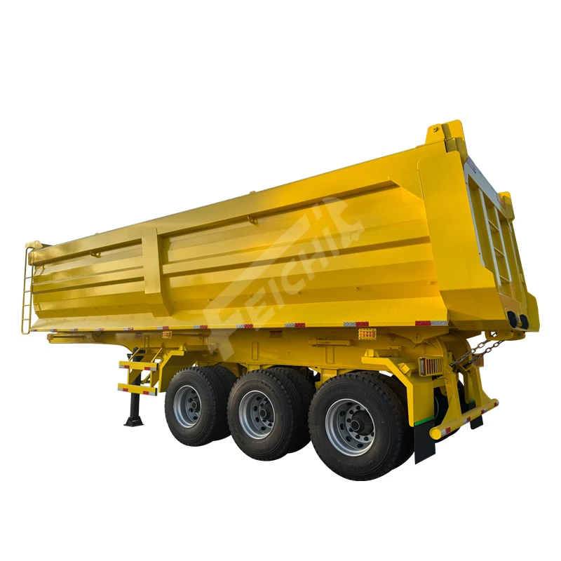 Hydraulic Cylinder 3 Axle 4 Axle Transport 60 Ton Dump Semi Trailer Tipper Trailer Truck Trailer For Sale