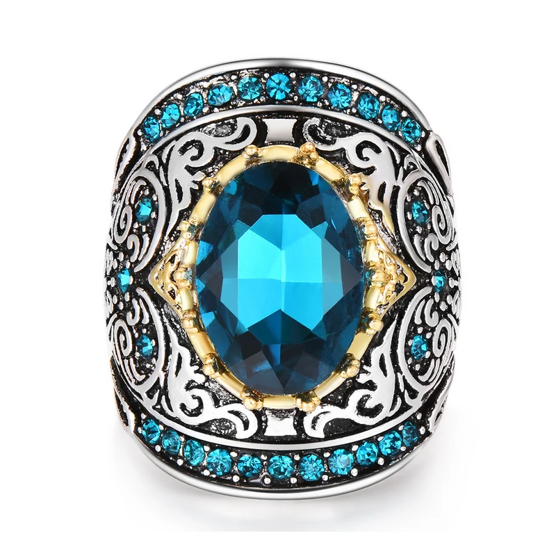 
Dubai party ring topaz color separation female 18k gold party ring male 