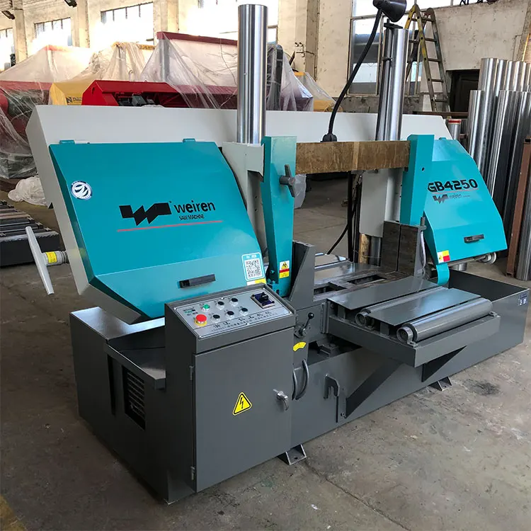 
Low Price Double Column Horizontal Semi Automatic Industrial Metal/Iron Cutting Band Sawing Machine GB4250/70 