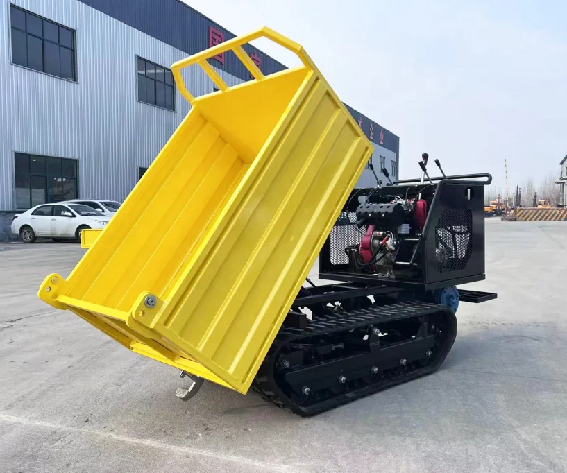500KG 1000KG Self Load Rubber Track Mini Dumper YFD05 YFD10