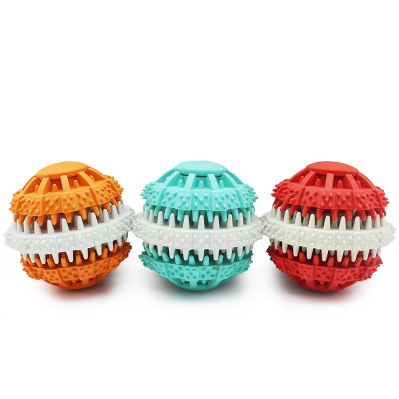 RSH Fantastic Quality Pet Toy Optional Color Chew Balls Resistant Biting Toys Dog Cat Food Leaking Puzzle Toy for Dogs Cats