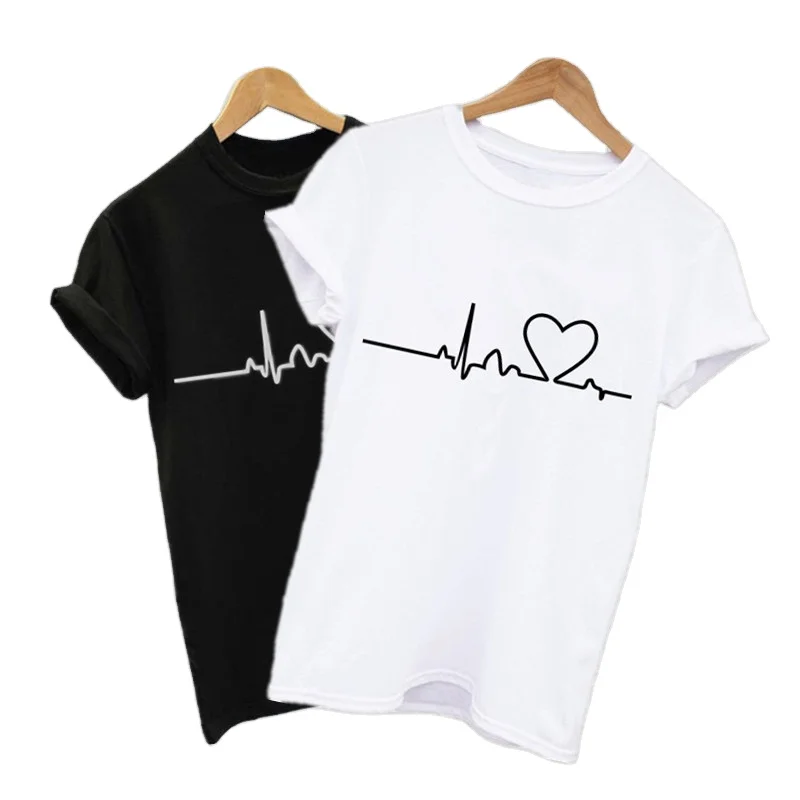 Women T-shirts Casual Harajuku Love Printed Tops Tee Summer Female T shirt Short Sleeve T shirt For Women Clothing