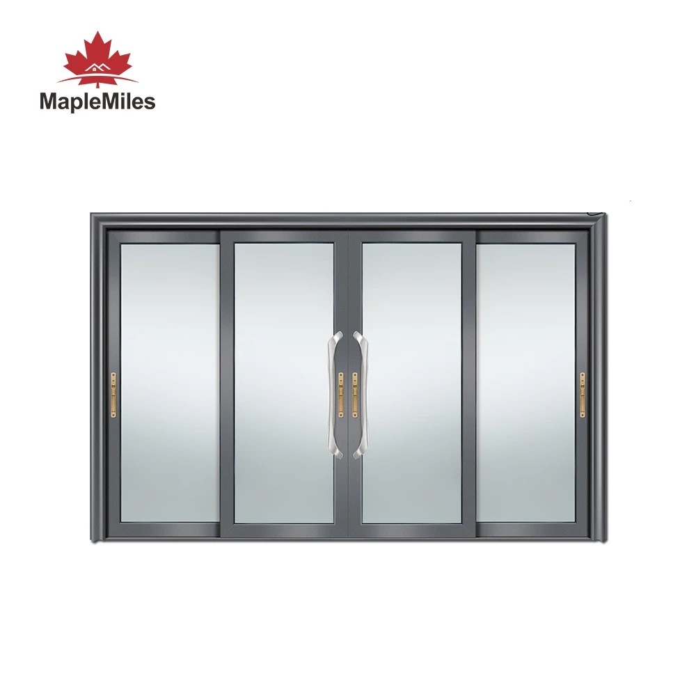 Maplemiles 600x600 пользовательские звукоизоляционные алюминиевые коричневые окна двойные стеклянные раздвижные кухонные