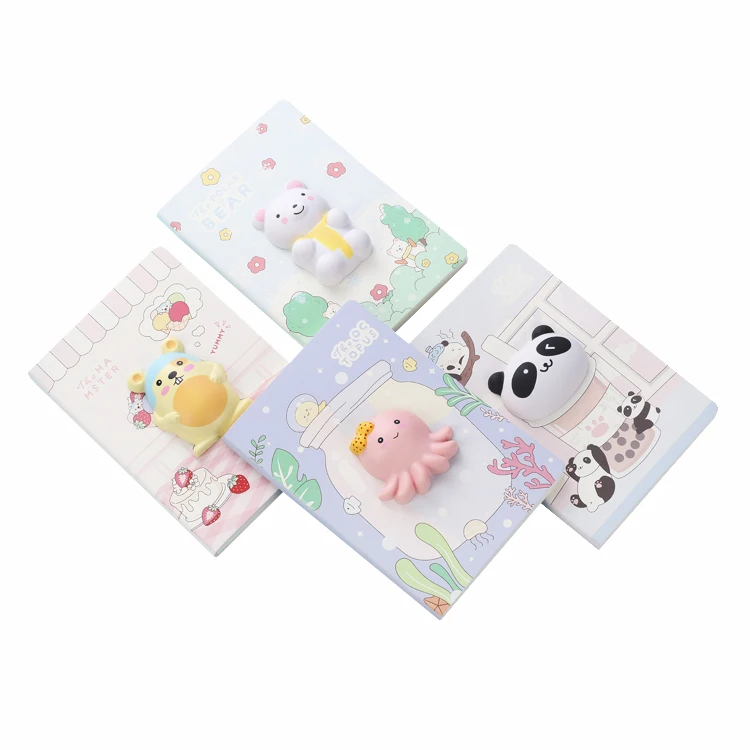 Large Stocked a5 soft pu cover cute animal design decompressive notebook gift box packed