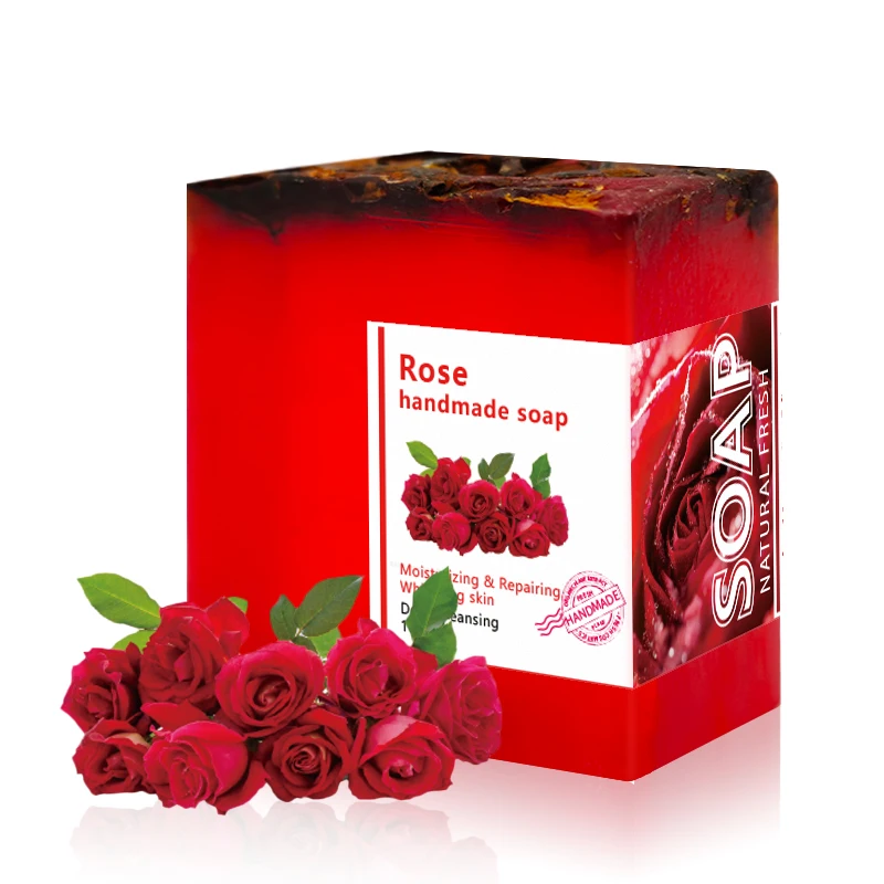 Eco friendly face body soap roses flower wholesale organic hand made hotel soap