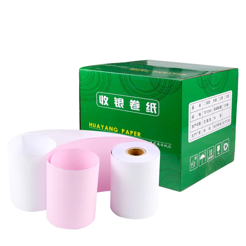 Yulu brand color paper 100% wood pulp free sample Carbonless paper roll