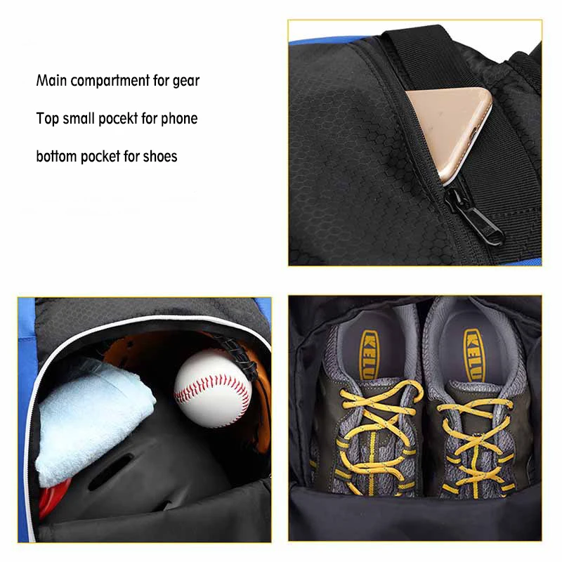 custom professional kids baseball bat equipment backpack lightweight softball bat bag with helmet holder