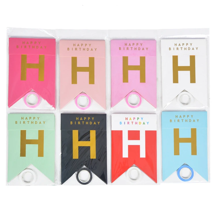  Nicro Happy Birthday Banner Letter Fishtail Party Supplies Festival