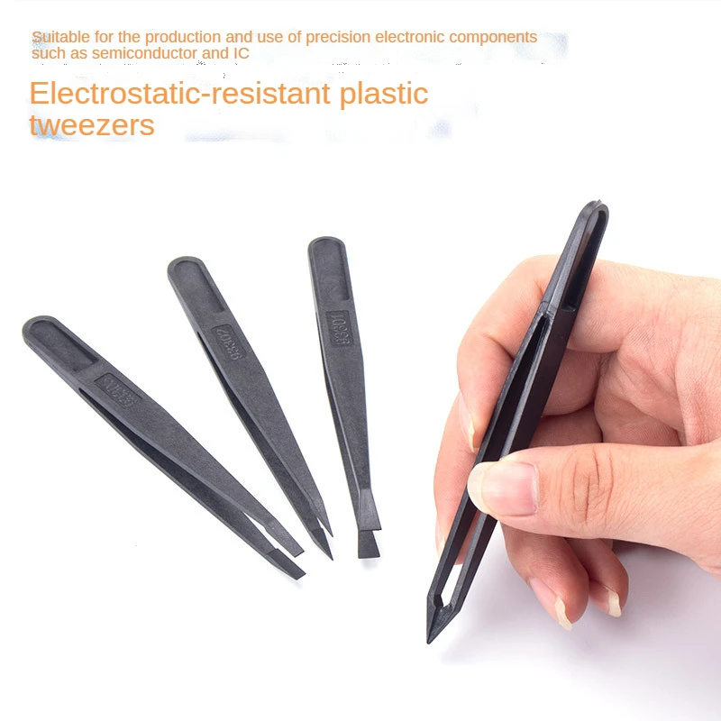 Tweezers/esd Mini 933 Series Tweezers For Electronic Pcb Smd Ic Repair Tool Antistatic Plastic Black Blister Card Hand Tool