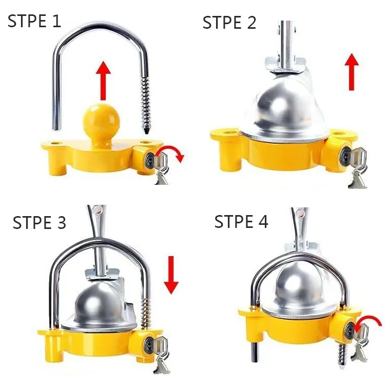 Universal High Security Caravan Trailer Hitch Lock Hitchlock Coupling Tow Ball