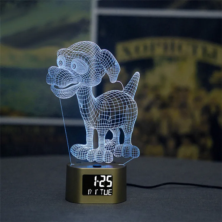 Clock night light 3D LED Night Light Base Creative 3D Signs illusion Night Lamp ABS LED Lighting Base for Acrylic
