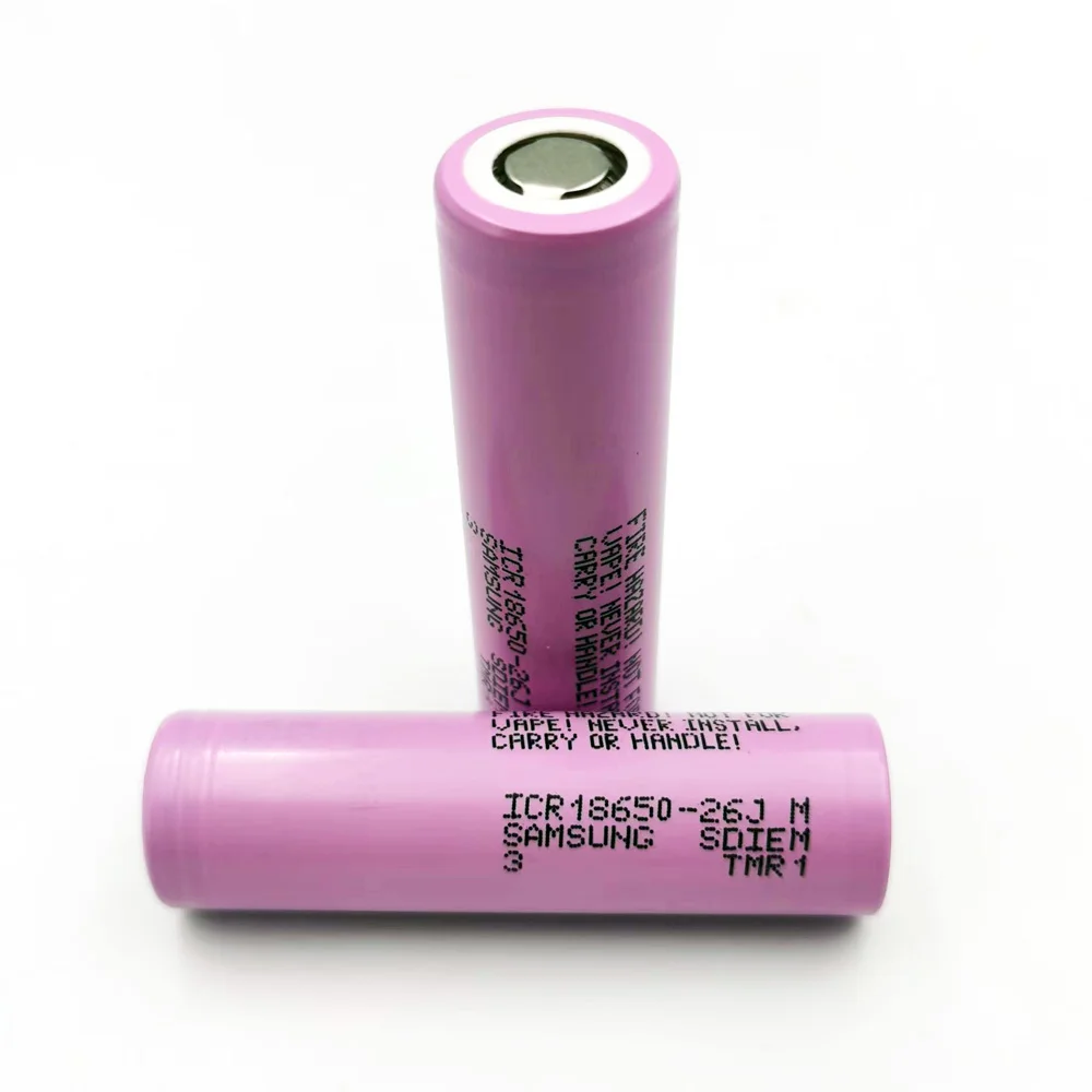 Оригинальные ячейки с плоским верхом Samsung Inr18650-26JM 18650 5c 2600 мАч длительный срок службы