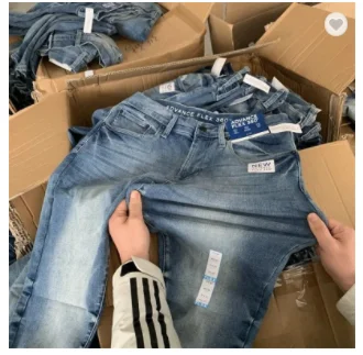 shein custom destroyed denim Jeans ripped skinny jeans men surplus stock lots clearance