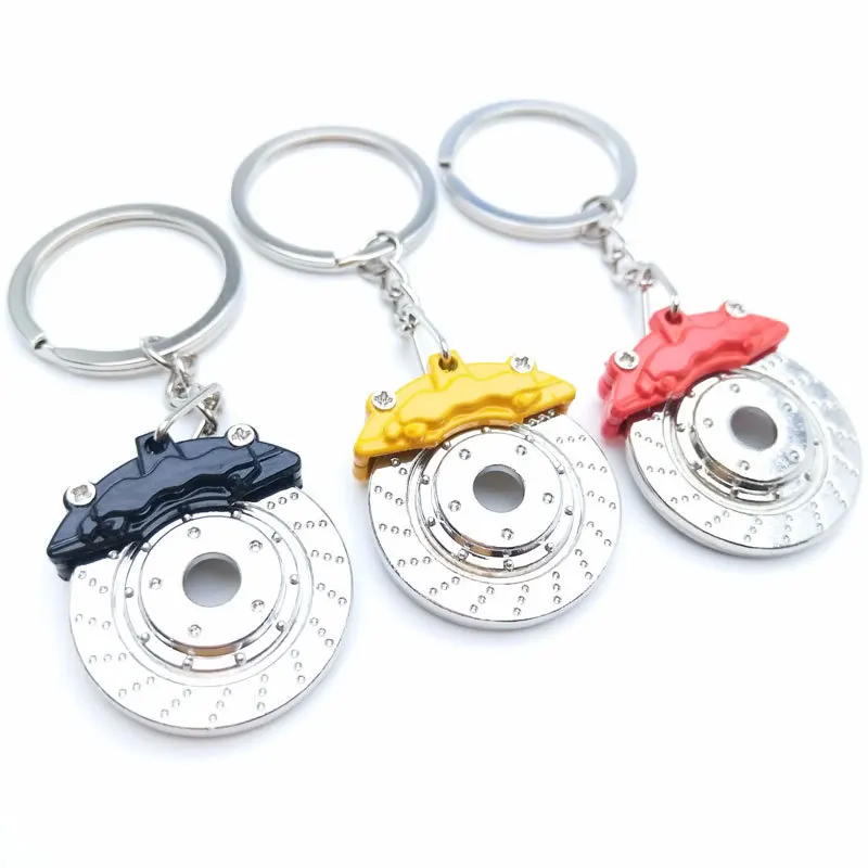In Stock  Mini Creative Disc Brake Keychain Cute Metal Auto Parts Disc Brake Keychain For Men Gift Car Accessories Keychain