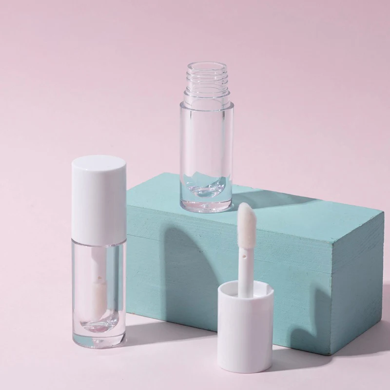 Custom Lip Gloss Tubes Round Transparent Lip Gloss Tube Customization Lip Gloss Tube Empty Bottle Cosmetics