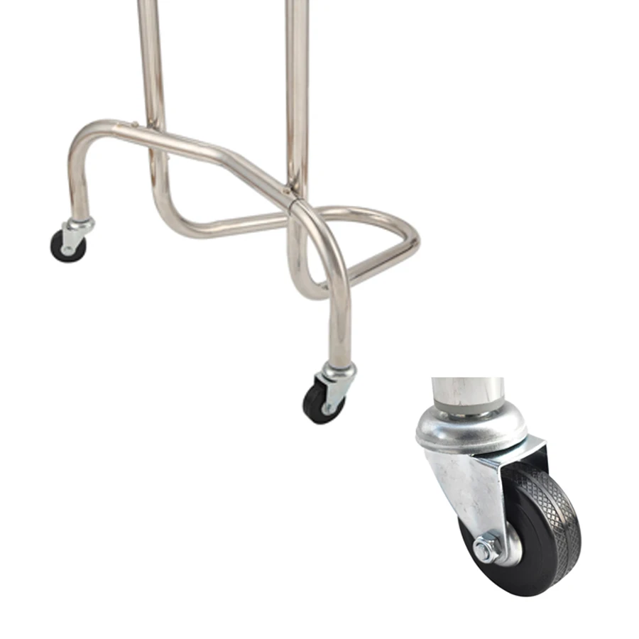 Tray Medical Rolling Tray 17 Lbs Weight Capacity, Stainless Steel with 2 Caster Wheels for Clinics, Tattoo Shop, SPA