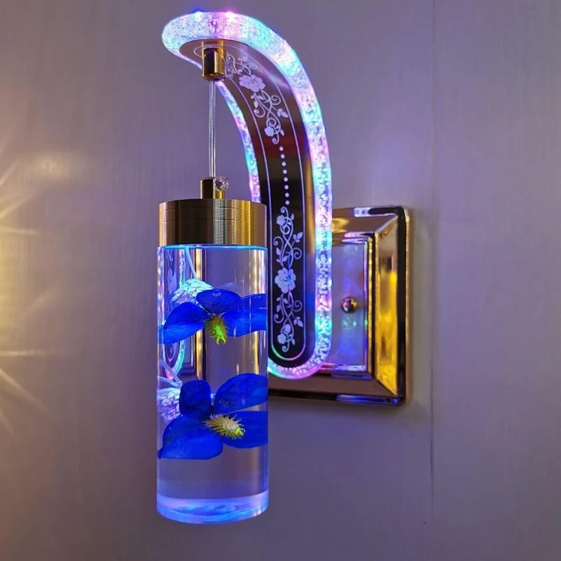 Настенный светильник прикроватный для спальни светодиодный настоящий цветок фон гостиной лестница коридор ночник