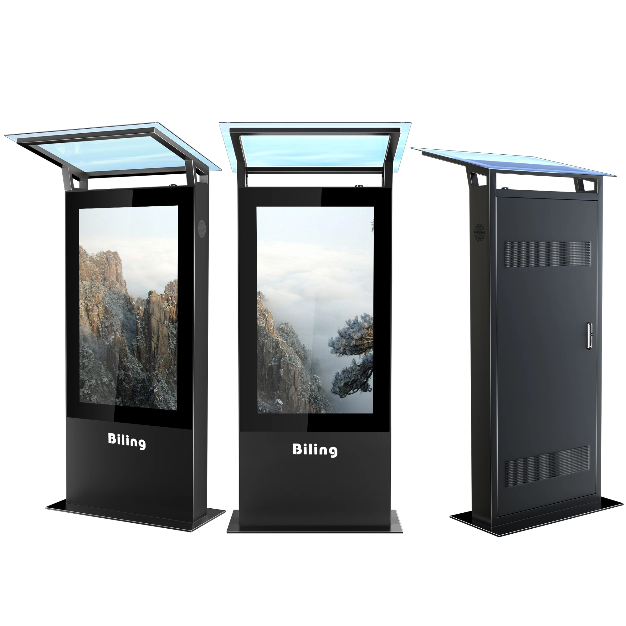 outdoor kiosk enclosure cms digital signage software digital billboard outdoor double side