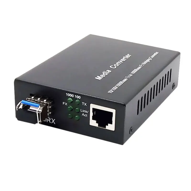 Gigabit Media Converter SFP трансивер модуль 20 км 1000 Мбит/с быстрый Ethernet RJ45 на волоконно-оптический коммутатор 2 порта LC Mode шт.