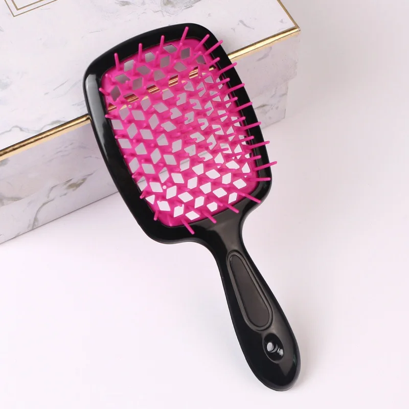 Global Best-Seller Custom Logo And Color Hollow Square Hollow Hair Brush For Long Hair Use
