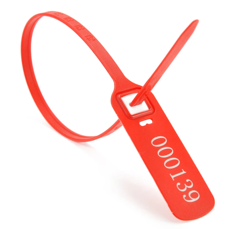Safety Plastic Seals Pull Tight Security Locks Numbered Tamper Proof Seals Self Locking Zip Ties