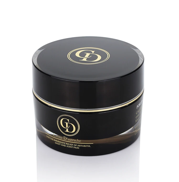 
 Custom matte black and gold empty plastic 4oz body butter containers acrylic 8oz cosmetic cream jar with lids  