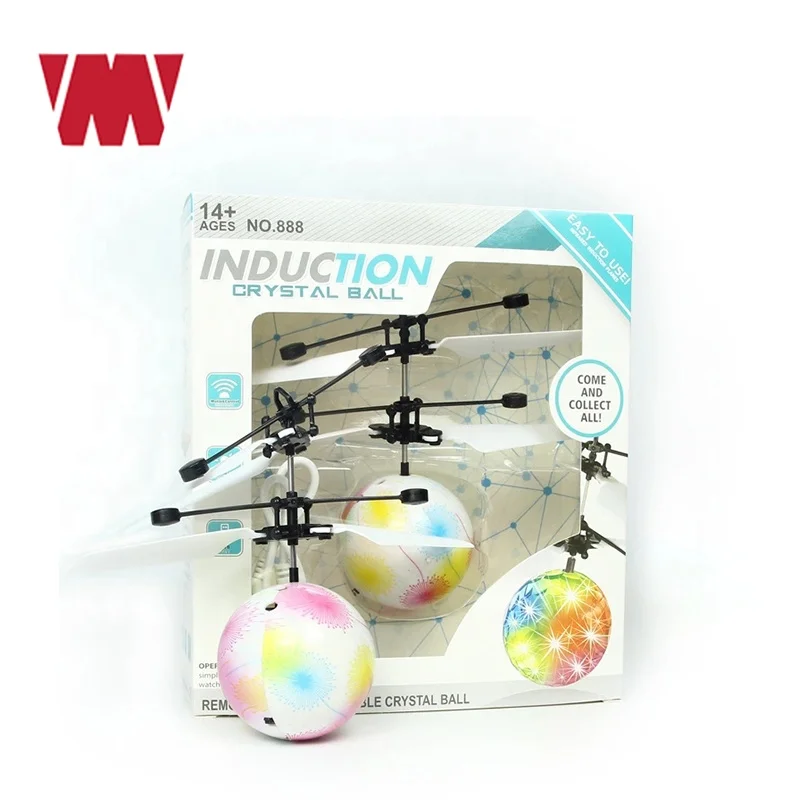 
Children Infrared Sensor mini drone Induction flying ball Christmas gifts toys hand control shining LED light for kids 