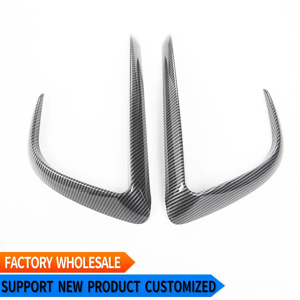 Carbon  Fiber Fog Light Trim Eyebrow Trim Front Fog Light Cover  fit for 2020-2022 tesla Model Y Decorative Accessories