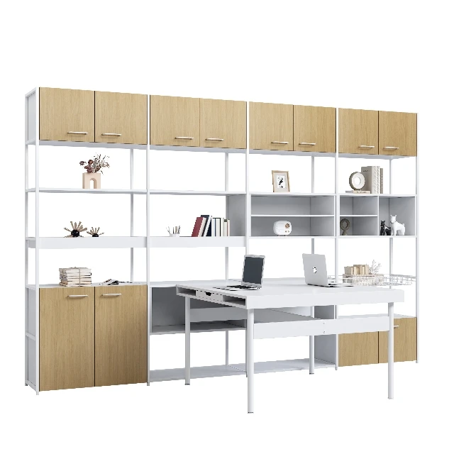 High-End Office Cabinet with Open Shelf and Desk Thickened File Cabinet for office and library Use