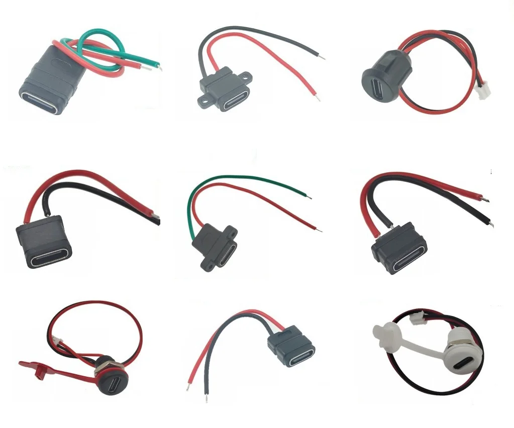 waterproof usb type c port Ip68 Usb Type-C Connector Panel Mount Female