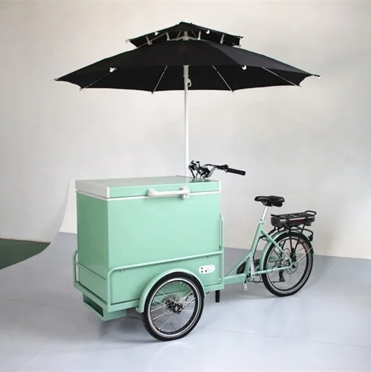 cargo tricycle electric vending cart bike cargo tricycle electric ice cream bike tricycle cooler cargo bike with freezer