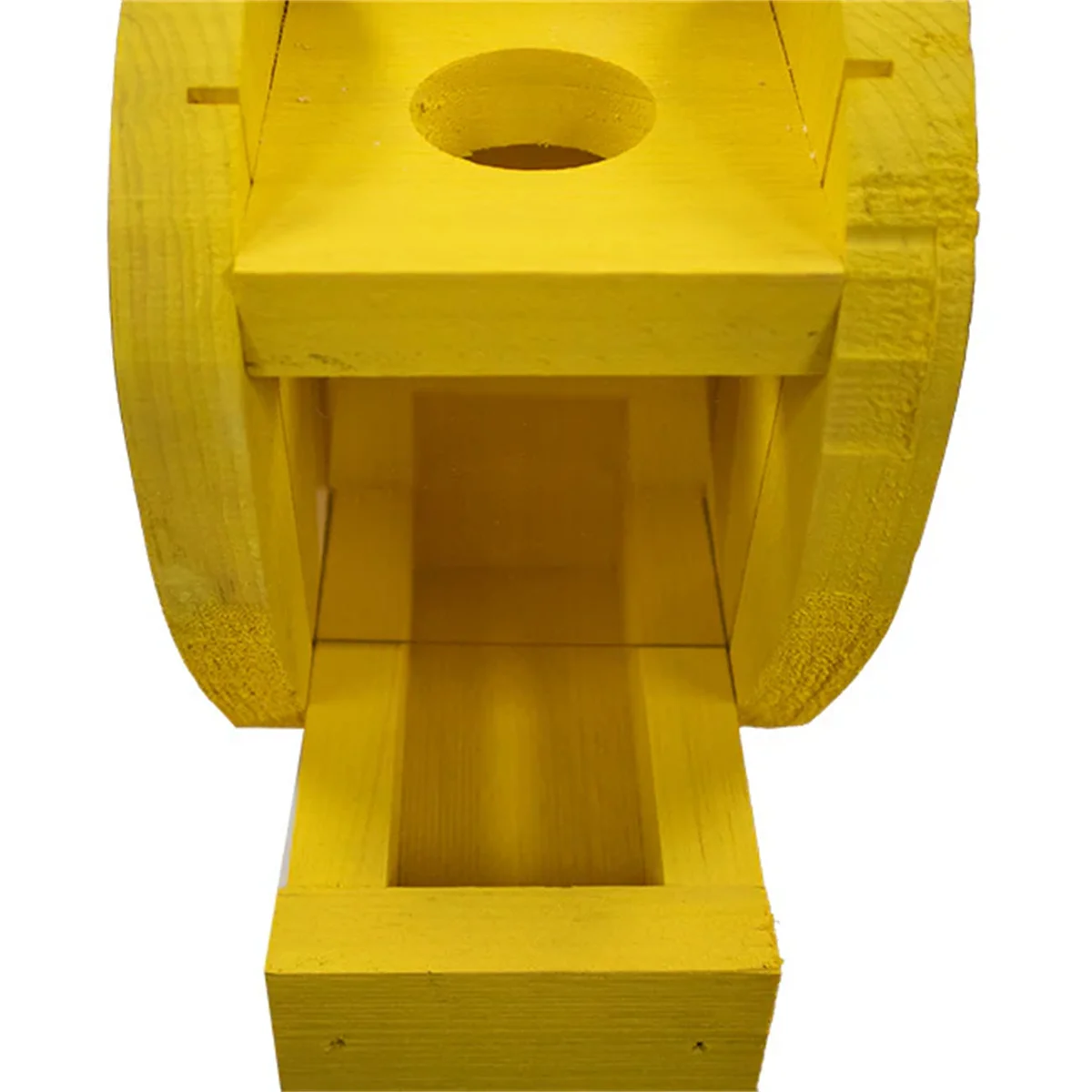 WILDMX Mini Small Outside Hanging  Home  Finch Shaped Bird Feeder Nest Wooden Bird House Outdoor Feeder For The Garden
