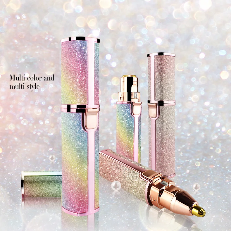 hot sell  facial shaver women electric rechargeable  portable electric epilator  2 in 1  eyebrow trimmer