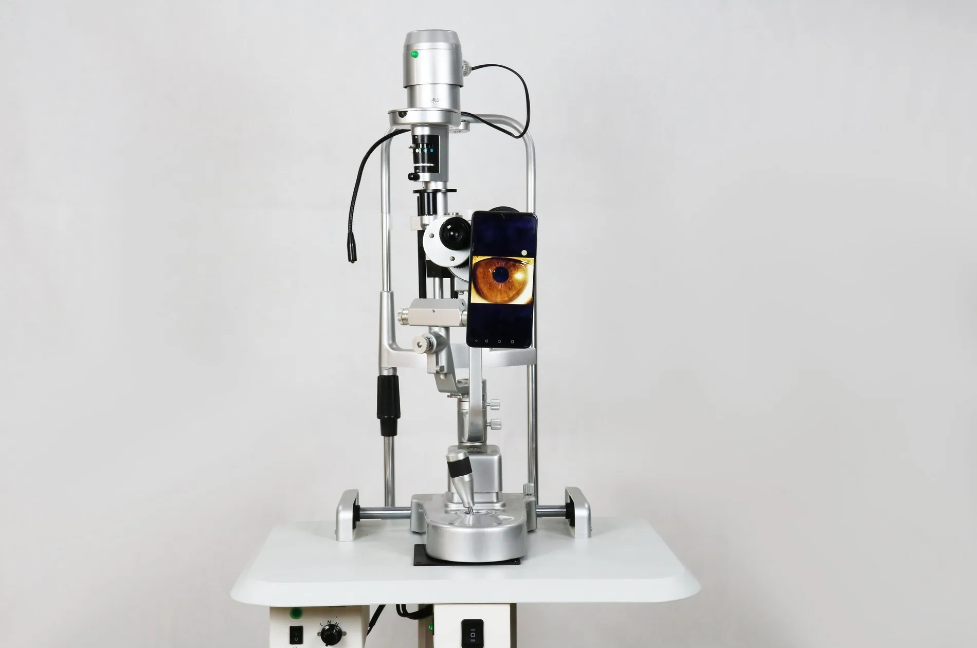 0~10mm Adjustable 12v/50w Halogen Bulb Ophthalmic Equipment Two Steps Slit Lamp With Tonometer