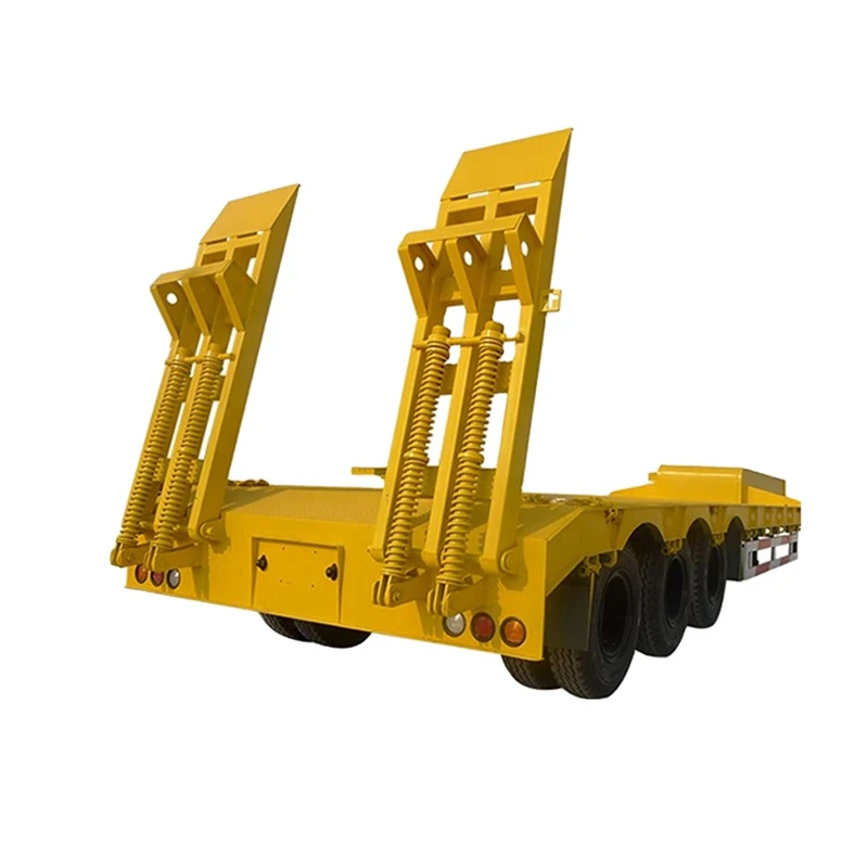 New 3 axles 60-100 ton lowboy semi trailer lowbed truck trailer low bed trailer