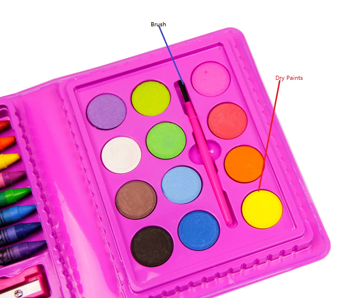 Детские Инструменты для рисования и рисования с сухими красками и мелками, все в одном, набор для рисования детей