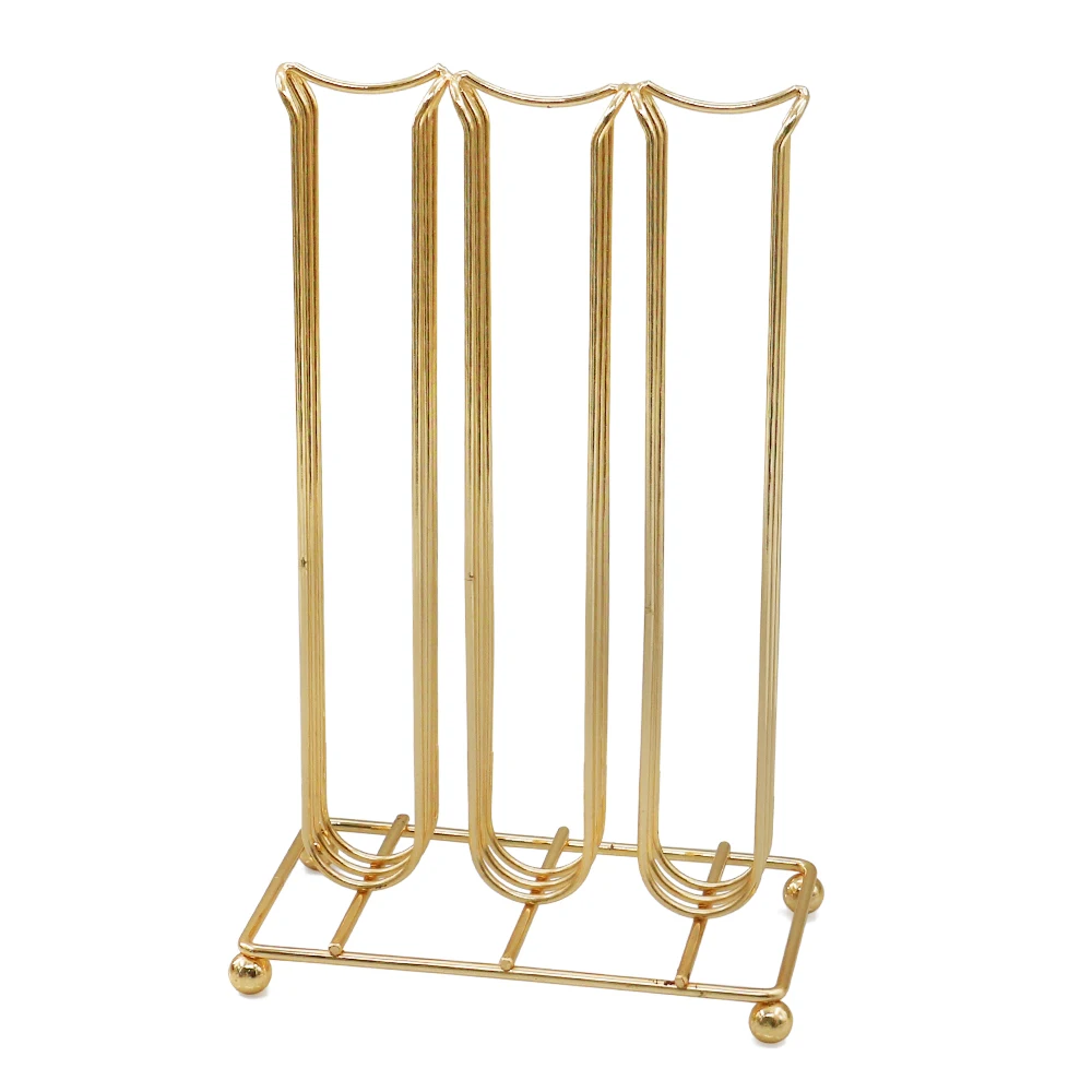 Home Organizer Desktop Gold Metal Wire Coffee Pod Capsules Storage Holder with 42 Capsules