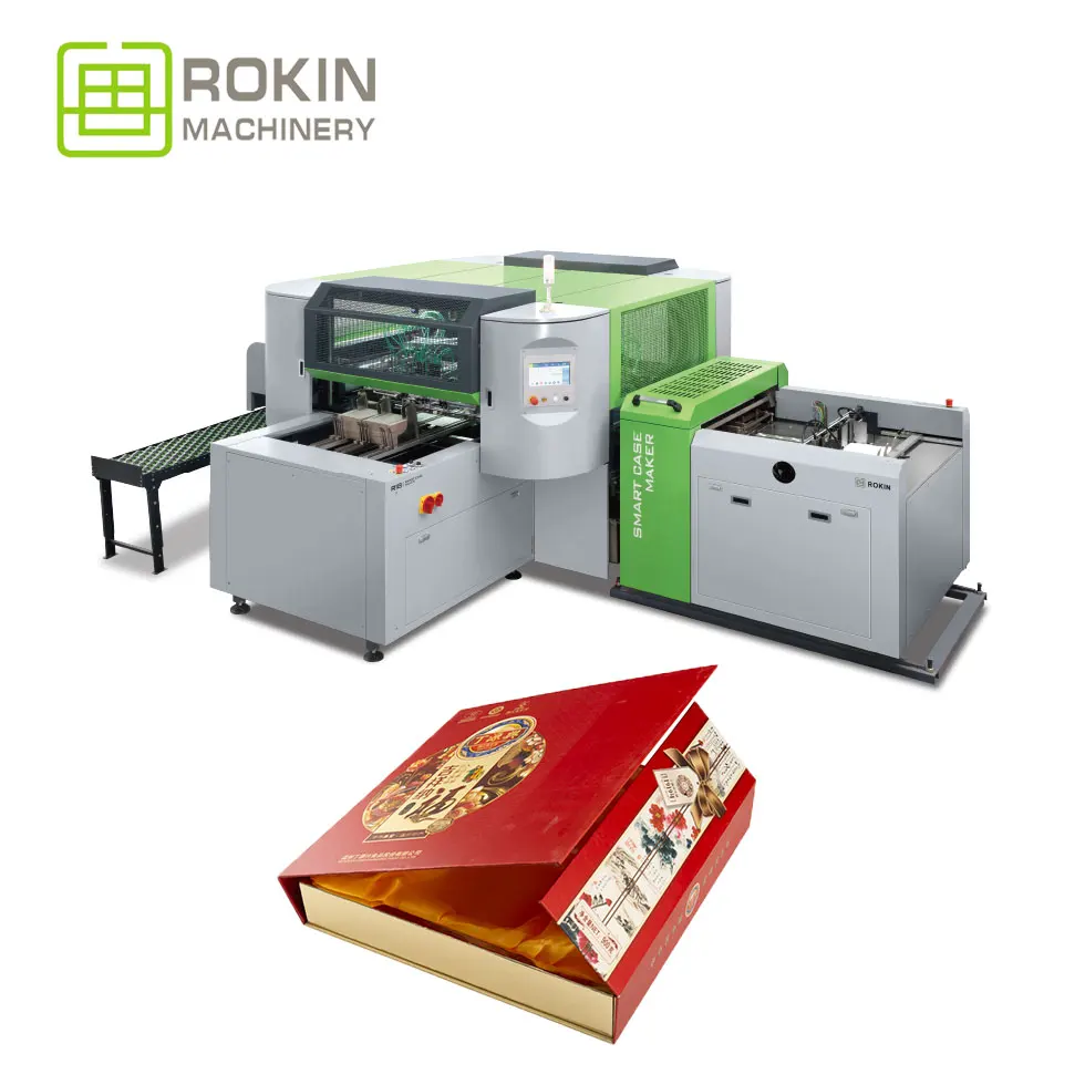 ROKIN BRAND automatic notebook cover making hardcover case making machine made in China