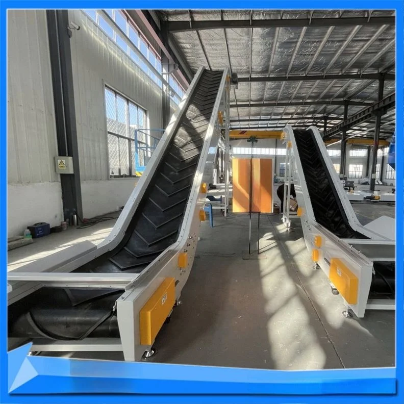 Belt climbing conveyor Rubber track conveyor with wheels Mobile belt conveyor Hydraulic lifting loader