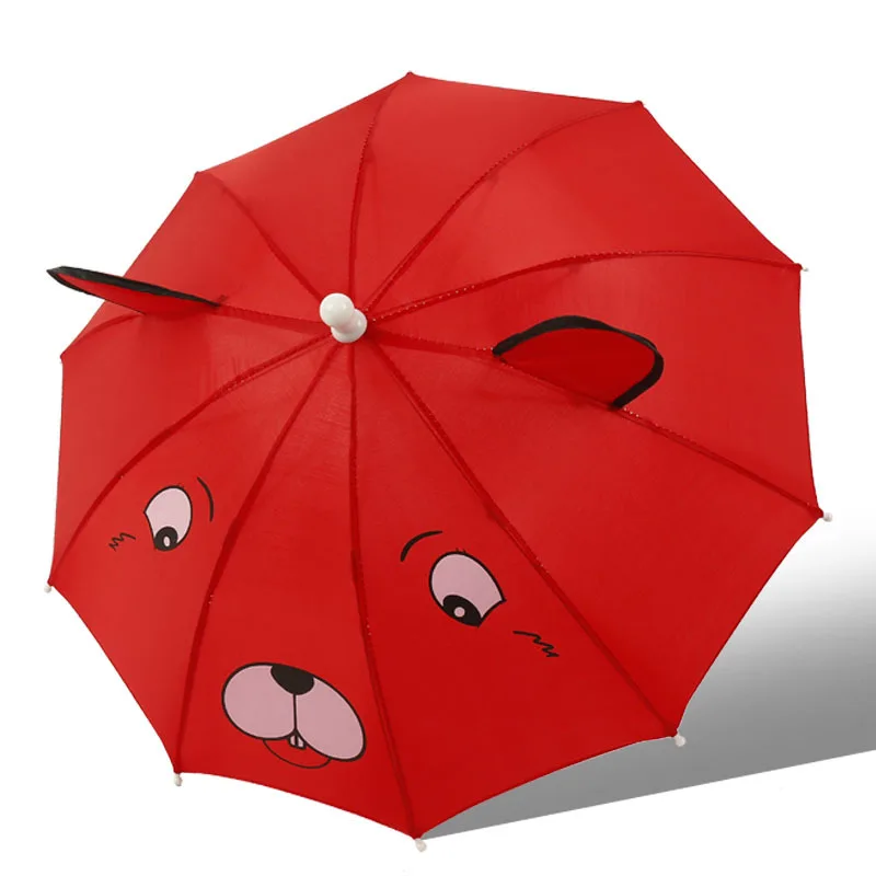 Custom Motorcycle Bicycle Phone Sunshade Umbrellas Portable Waterproof Mini Kids Cartoon Toy Umbrella Decoration