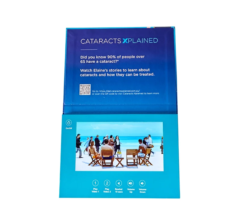 Factory Direct Supply Creative Gifts Customization Electronic Video Greeting Card Hardcover Video Brochure