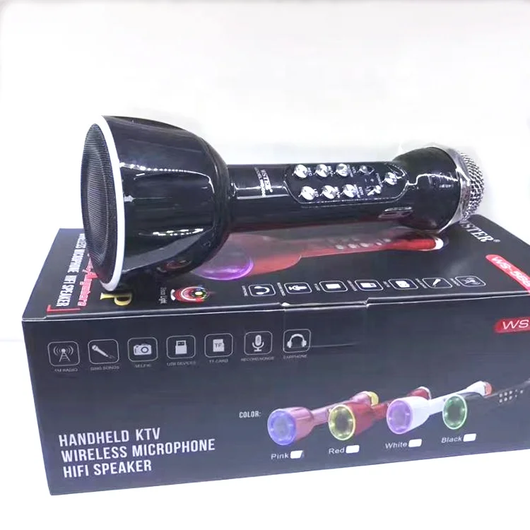  WS568 WSTER Поддержка USB TF карта fm-радио с дискотечным светом хорошее качество микрофон динамик